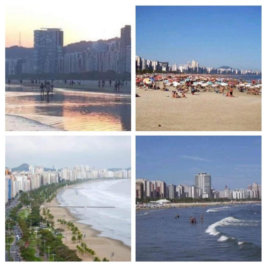 Apartamento 100 Mts Praia Roupa Cama Toalha Banho Wi-Fi 500 Mega Port 24 Hs Сантус Екстер'єр фото